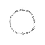 Load image into Gallery viewer, 3 MULTISHAPED DIAMONDS WHITE GOLD CONTEMPORARY BRACELET
