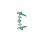 Load image into Gallery viewer, DIAMOND &amp; EMERALD LARGE EARCUFF
