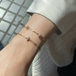 1 MARQUISE YELLOW GOLD CONTEMPORARY BRACELET