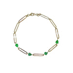 Load image into Gallery viewer, 4 EMERALD WHITE GOLD CONTEMPORARY BRACELET
