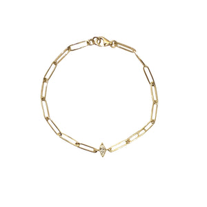 1 MARQUISE YELLOW GOLD CONTEMPORARY BRACELET