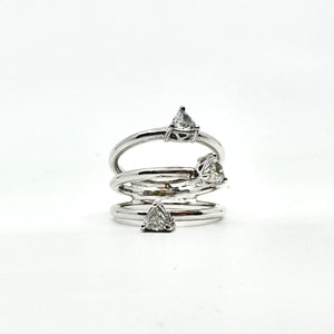 WHITE GOLD TRIPLE REFINED RING