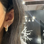 Load image into Gallery viewer, YELLOW GOLD HEXAGON HOOPS
