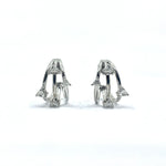 Load image into Gallery viewer, WHITE GOLD TRIPLE REFINED HOOPS
