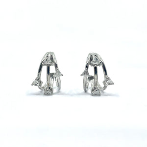 WHITE GOLD TRIPLE REFINED HOOPS