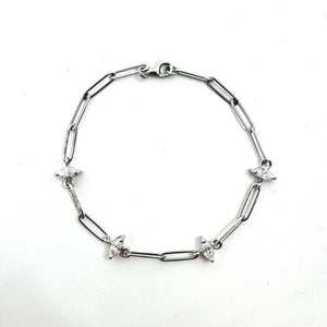 4 MARQUISE DIAMOND WHITE GOLD CONTEMPORARY BRACELET