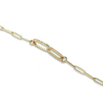 Load image into Gallery viewer, YELLOW GOLD BOLD INTERLOCKED CONTEMPORARY BRACELET

