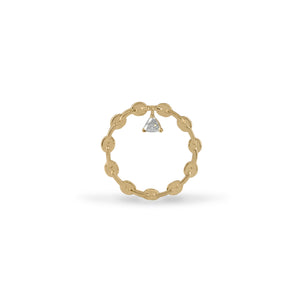 YELLOW GOLD TRAILBLAZER RING WITH TRILLION DIAMOND