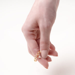 YELLOW GOLD TRAILBLAZER RING WITH TRILLION DIAMOND