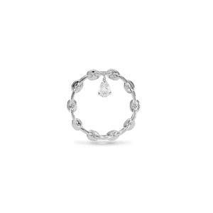 WHITE GOLD TRAILBLAZER RING WITH PEAR DIAMOND